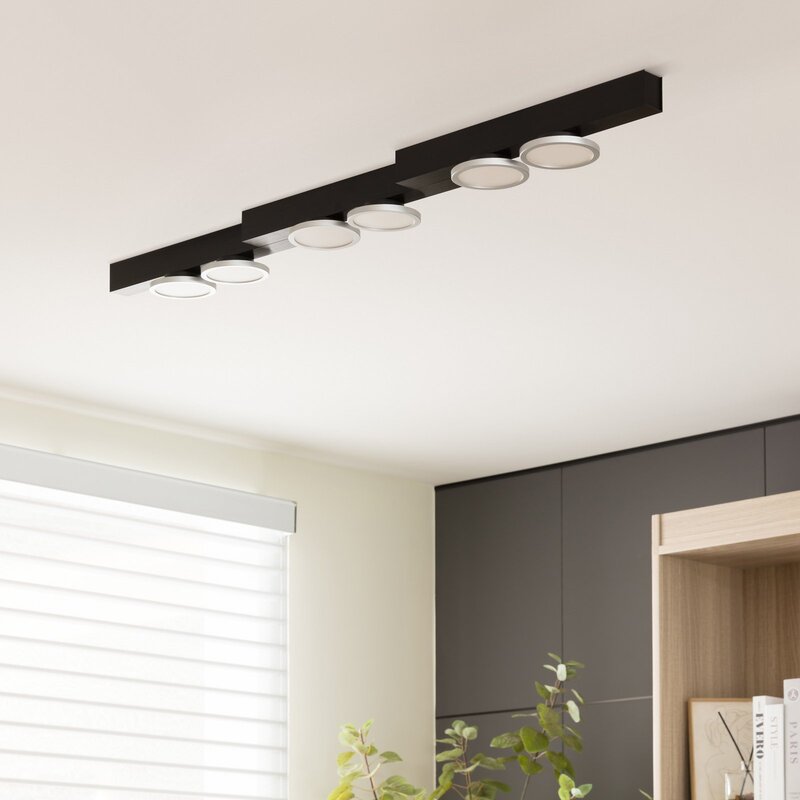 Lucande Kellino Deckenleuchte Deckenlampe Deckenlicht Leuchte 6-flammig schwarz - 4251911756647