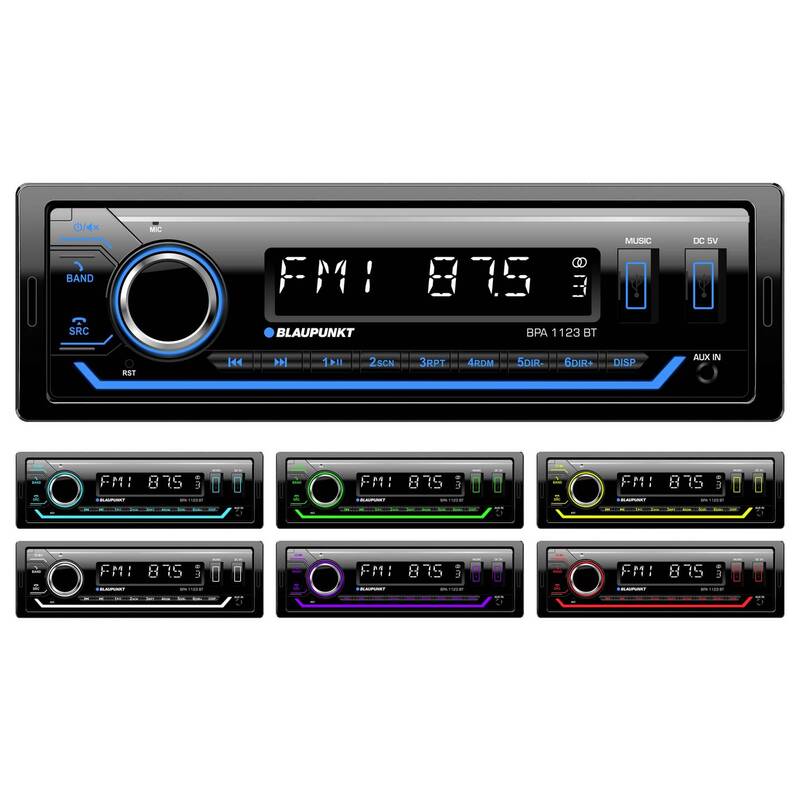 Blaupunkt Autoradio BPA 1123BT RDS MP3 Bluetooth 4x50W USB schwarz rot 12V - 4260499853136