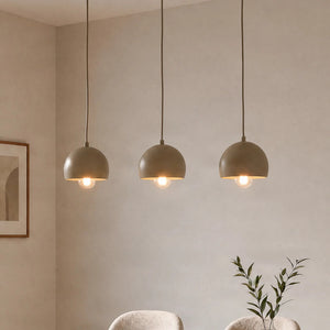 B-Ware Hängelampe Sool LED Pendelleuchte dimmbar beige matt 3-flammig Metall E27 65cm