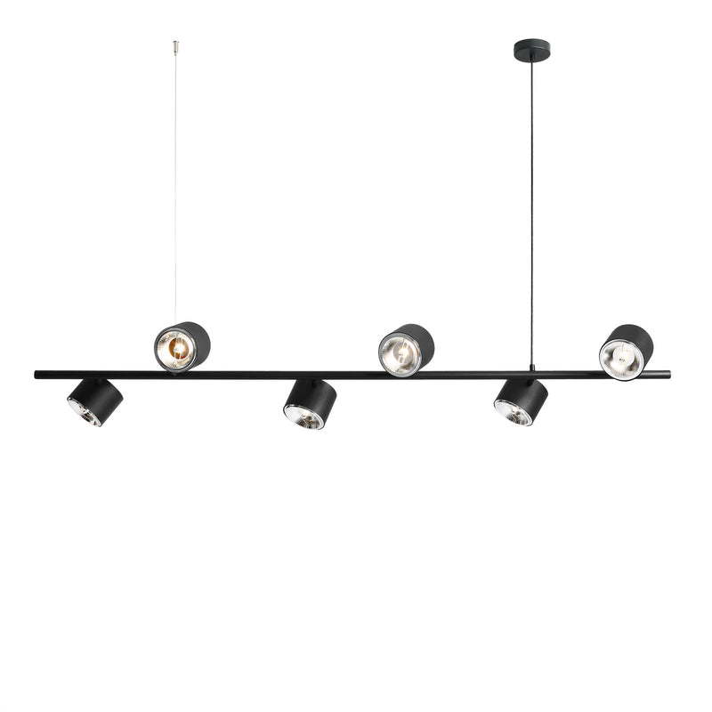 Euluna Hängeleuchte Bot LED Pendelleuchte dimmbar schwarz 6-flammig 161x34cm - 5904798652388