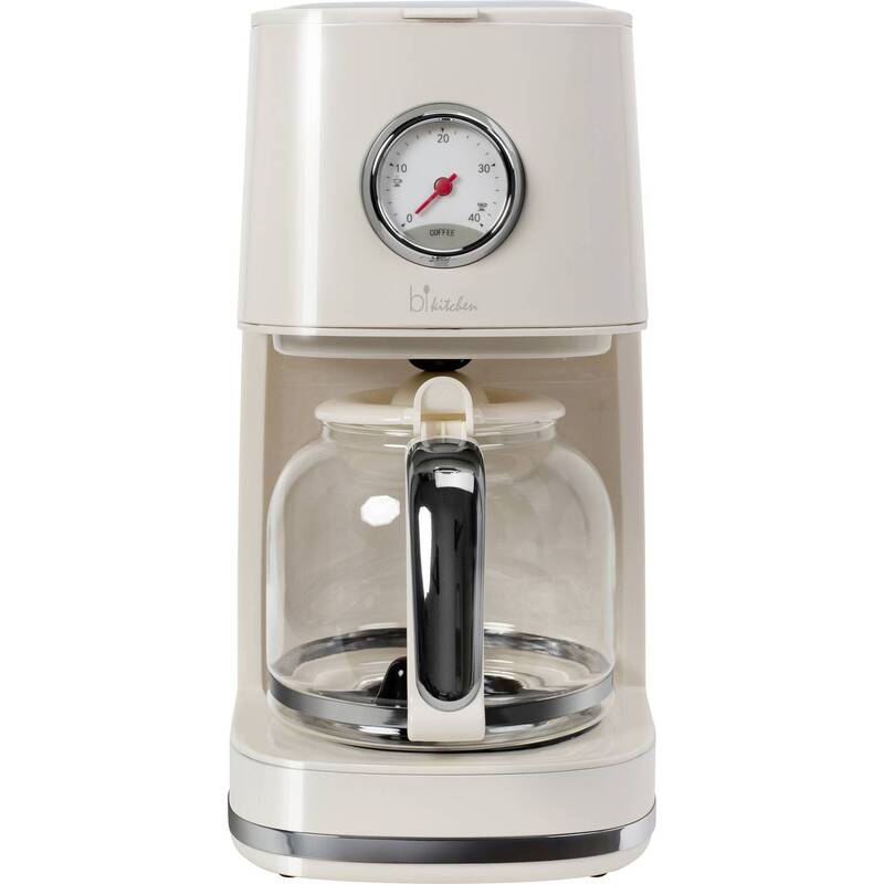 BiKitchen Nostalgia 150 Kaffeemaschine cremeweiß 12 Tassen Warmhaltefunktion - 9004489001047