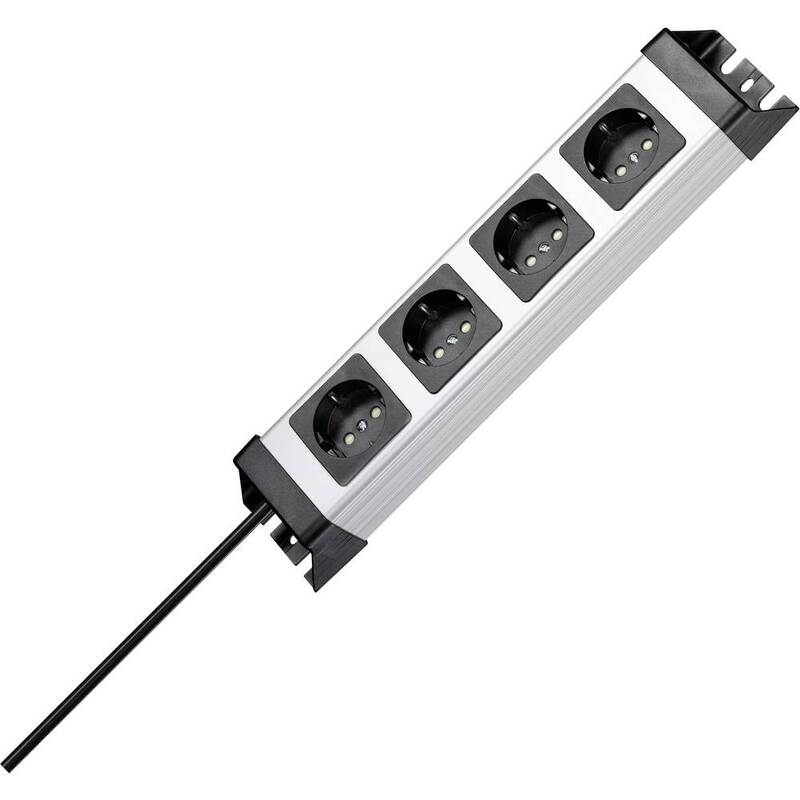 Kopp Steckdosenleiste Mehrfachsteckdose 4-fach Schutzkontakt grau 1,40m IP20 - 4008224565738