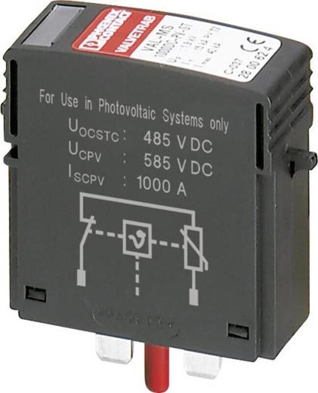Überspannungsschutz-Stecker Typ 2 VAL-MS 1000DC-PV-ST 10 kA 970 V IP20 - 4046356615099