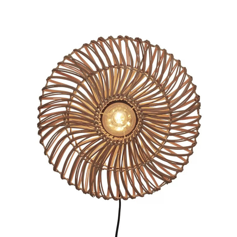 GOOD & MOJO Zanzibar Wandleuchte Ø 40 cm natur Wandlampe Lampe Leuchte Spot E27 - 8716248094016