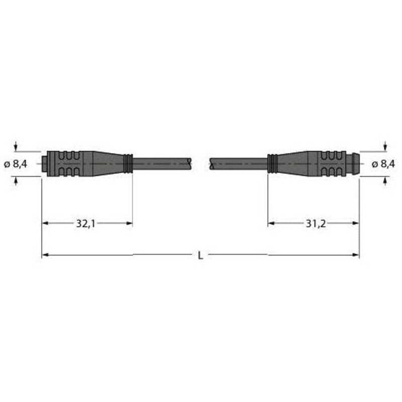 Turck 6627155 Sensor-/Aktor-Steckverbinder konfektioniert Verbindungsleitung - 4047101280616