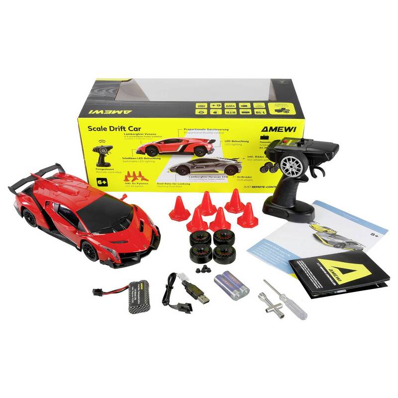 Amewi RC Modellauto Lamborghini Veneno Drift Car 1:18 Elektro Allradantrieb RtR - 4262500342974