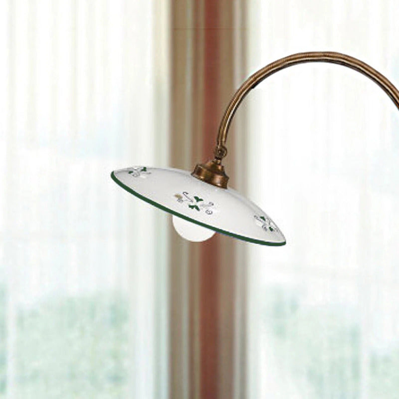 Cremasco Stehleuchte Lampe Bassano grün Messing Keramik Stehlampe Leuchte LED - 2008037
