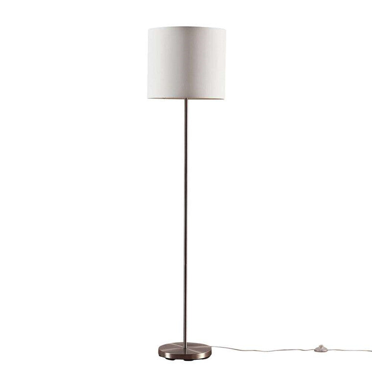 Stehlampe Stehleuchte Lindby Parsa weiß Textil Metall Fußschalter Wohnbereich - 4251096531329