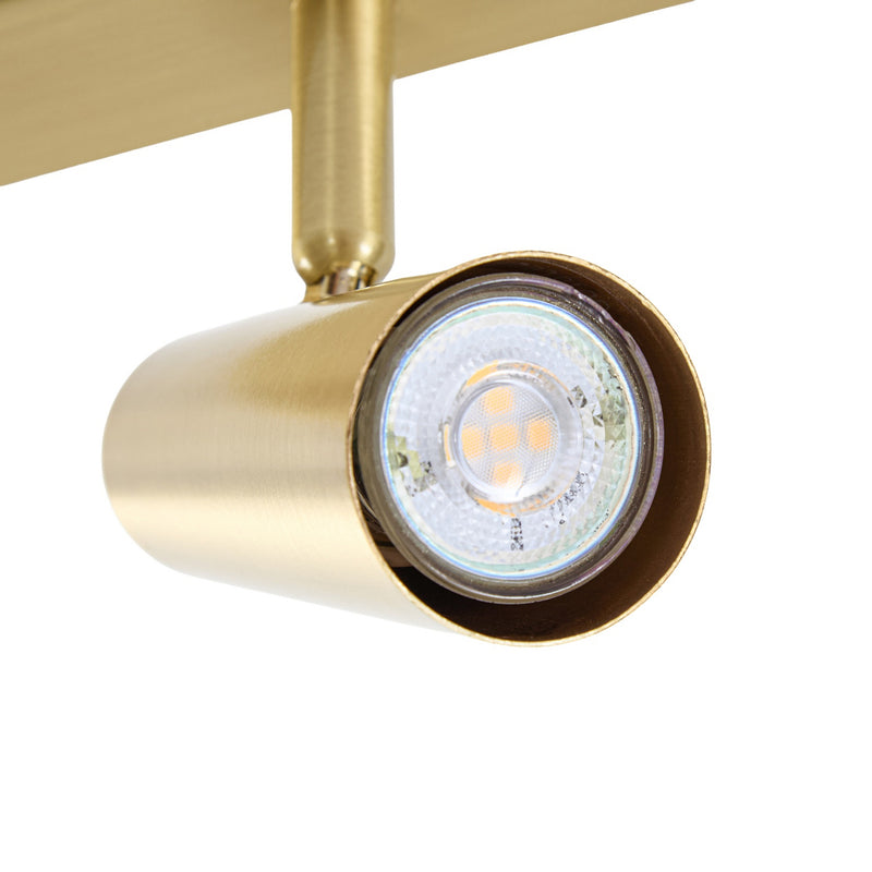 Lindby Deckenstrahler Iluna 6-flg LED Strahler dimmbar messing 95x4,2cm Lampe - 4255830913969