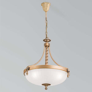 B-Ware Orion Hängeleuchte Rocca 44cm dimmbar Pendelleuchte Lampe bronze weiß 3-flammig