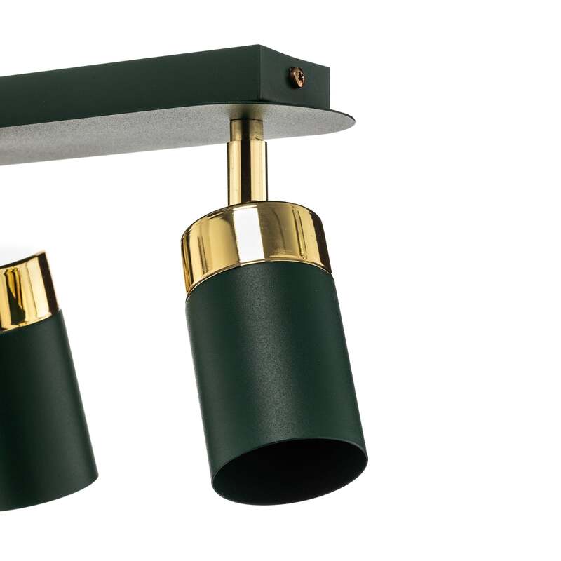 Eko-Light Deckenstrahler Joker LED Strahler dimmbar grün gold 3-flammig 45x6cm - 5902693777199