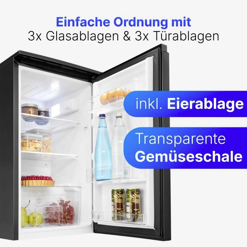 VS 7255 Kühlschrank Vollraumkühler schwarz 45cm E 87L SIEHE TEXT/FOTO - 4004470725513