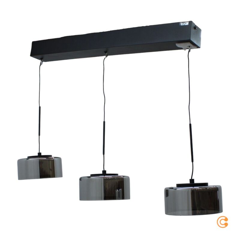 Paul Neuhaus Pendelleuchte Hängeleuchte LED Rika Glas dimmbar schwarz - 4012248383070