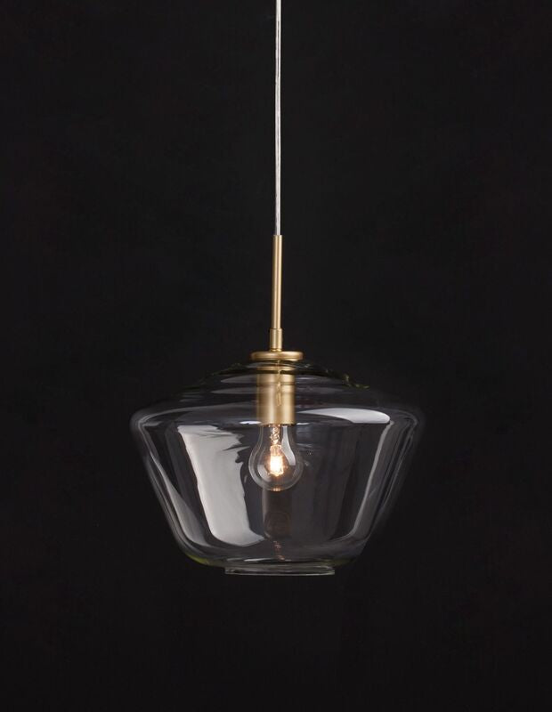 Nova Luce Pendelleuchte Hängeleuchte PRISMA Gold E27 LED dimmbar Glas 124x30 cm - 5212017420893