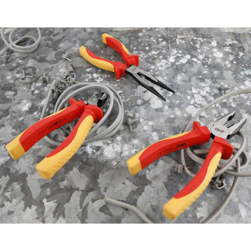 AVIT Zangen-Set Elektriker 3-teilig Kombizange Gripzange Beißzange 1000V - 5013969991253
