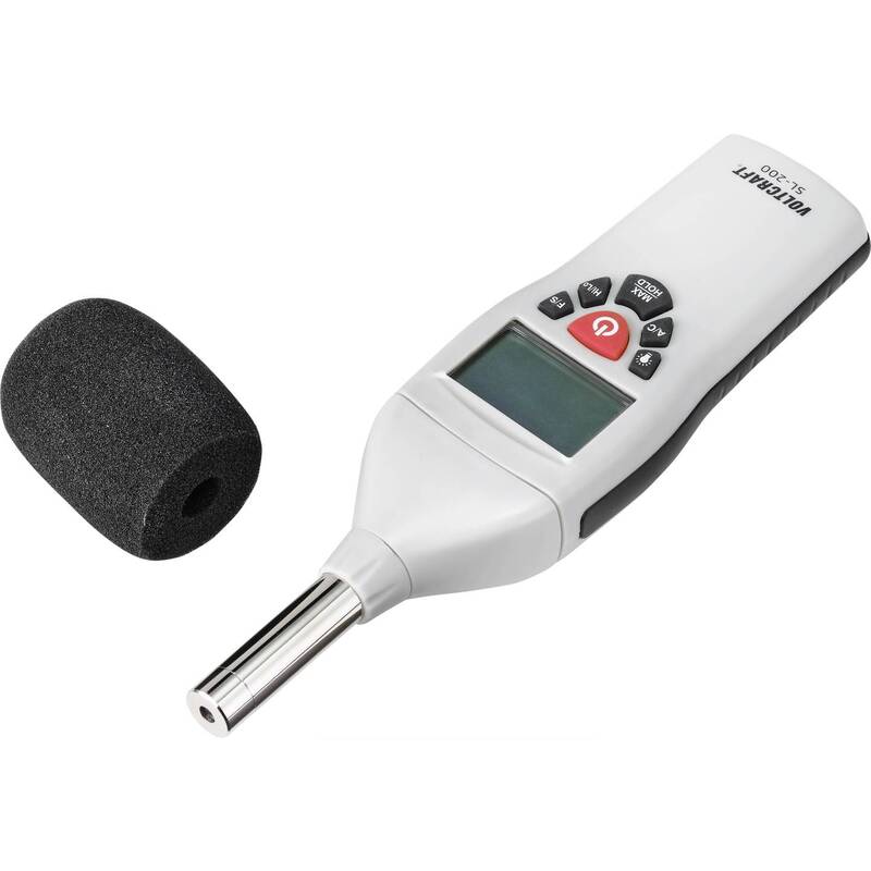 Voltcraft SL-200 Schallpegelmessgerät digital 30-130 dB 31.5-8 kHz Windschutz - 4016138519730