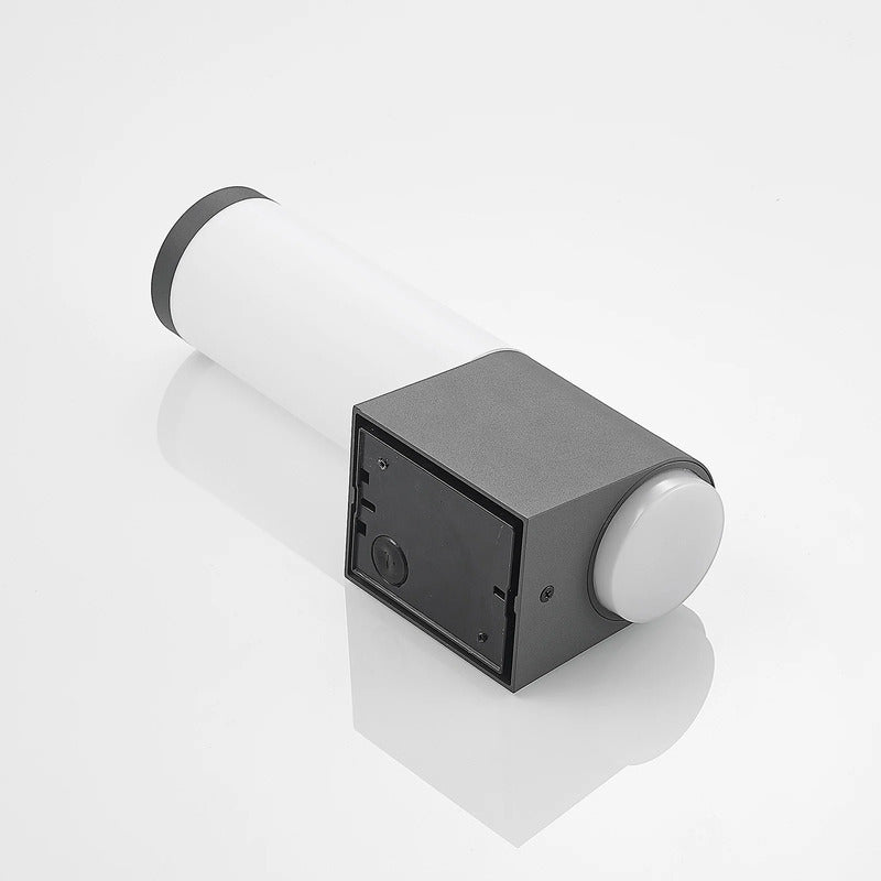 Lindby Außenwandleuchte Okari LED Wandleuchte mit Sensor dunkelgrau 29x9cm - 4251911704242