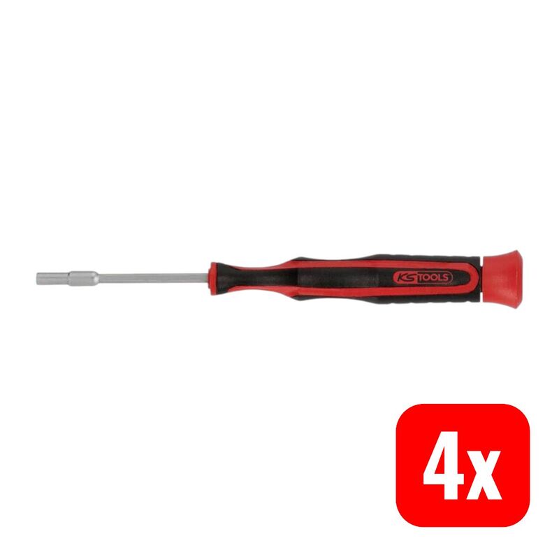 KS Tools Steckschlüssel-Schraubendreher 4.5mm Rundklinge Chrom-Vanadium Stahl - 4042146547717