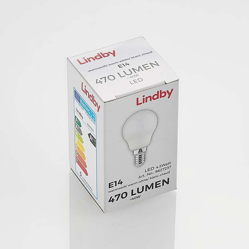 Lindby LED Tropfenlampe E14 4,5W warmweiß 3000K Lampe Leuchte 470 Lumen 150 Grad - 4251096598001