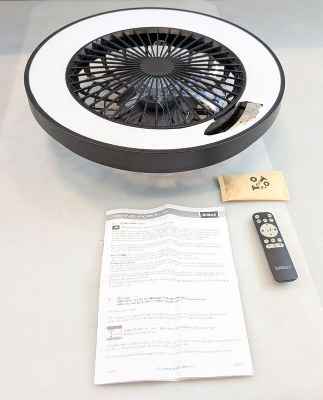 Mazzaro Deckenleuchte Lampe LED Ventilator RGB Kunststoff Wohnzimmer Beleuchtung - 4004353428449