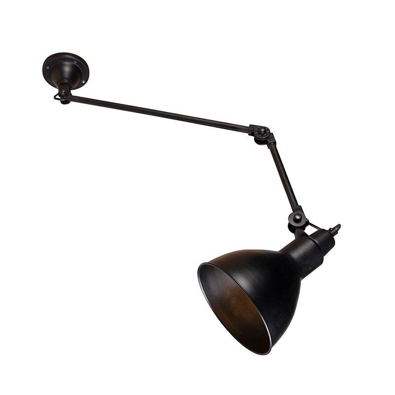 Industrial Wall Lamp Black Adjustable - Wye - 8718881090929