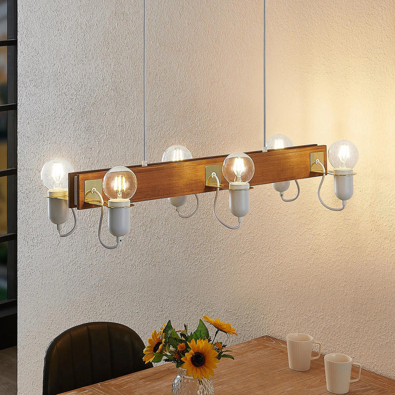 Lucande Becky Hängeleuchte Deckenlampe Pendelleuchte 6-flammig weiß Deckenlicht - 4251911713695