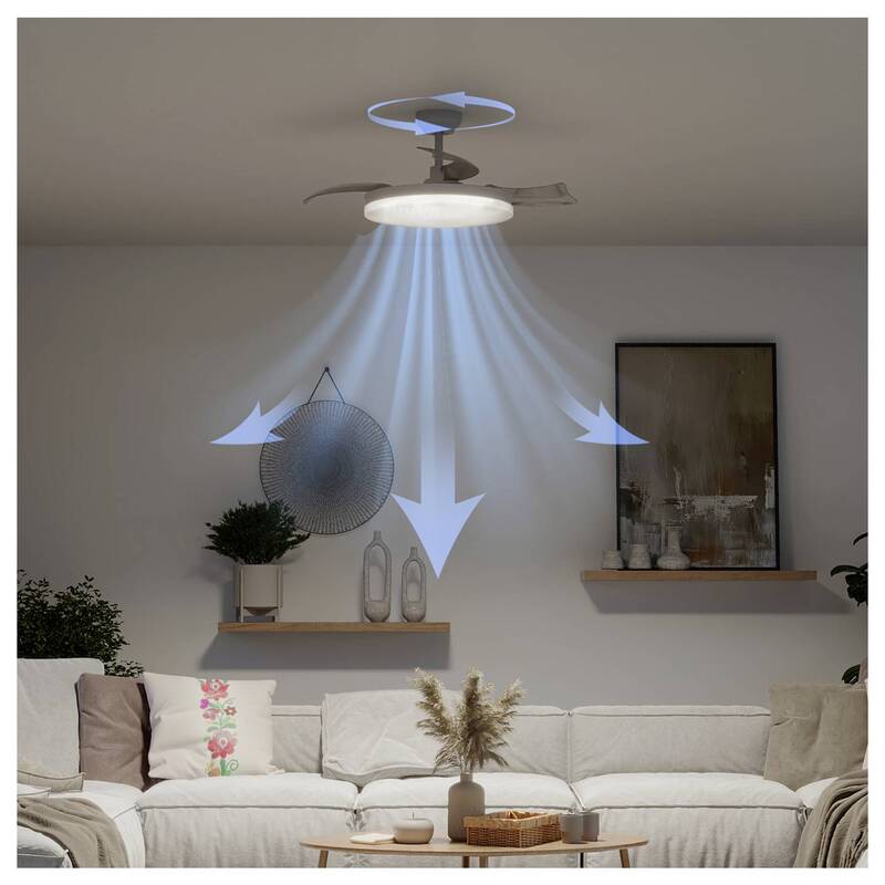 Philips LED Deckenventilator Solr 32W Dimmbar mit Fernbedienung weiß 150m³/h - 8721103103130