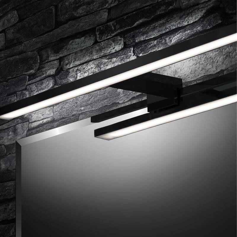 Briloner LED Spiegelleuchte Wandleuchte Dun Brilo schwarz 60cm IP44 Leuchte - 4002707402879