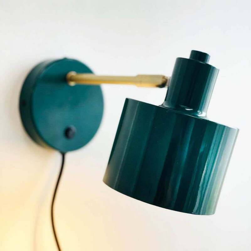 Dyberg Larsen Wandlampe Ocean dunkelgrün Wandleuchte Lampe mit Schalter 30cm - 5704709092629
