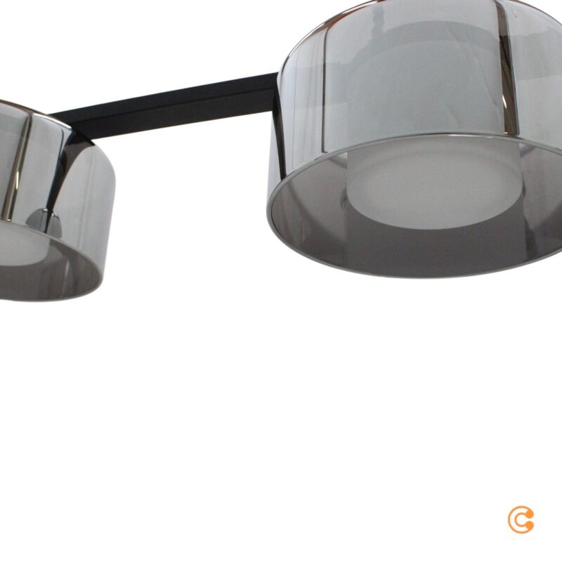 Paul Neuhaus Pendelleuchte Hängelampe LED Rika Glas Schwarz dimmbar - 4012248383100