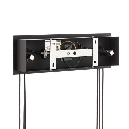 Lindby Godwin Pendellampe Deckenlampe Hängeleuchte Lampe 3-flammig E14 schwarz - 4251911754339