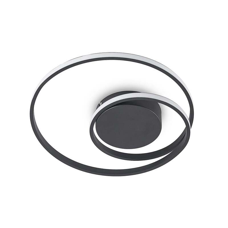 LED Deckenleuchte Lampe Youna schwarz Lindby Alu dimmbar Lichtspender Deckeneuch - 4251096591033
