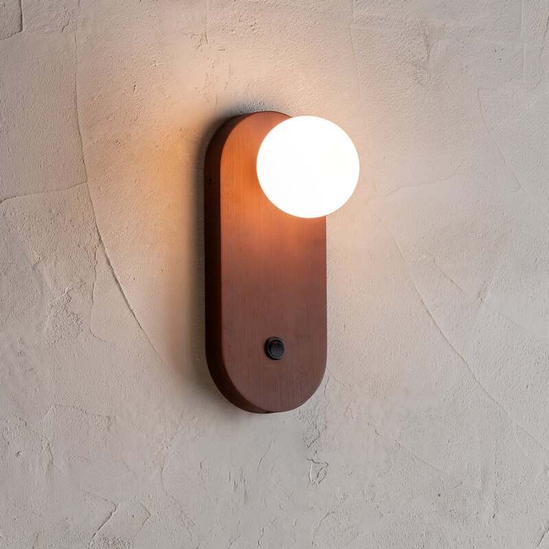 GOOD & MOJO Wandlampe Java LED Lampe Leuchte Wandleuchte dimmbar braun 75x20cm - 8716248100014