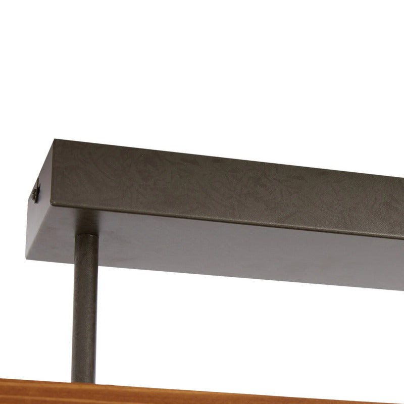 Lindby Deckenlampe Nesaja LED Leuchte dimmbar Holz schwarz 98x18cm modern - 4251911798265