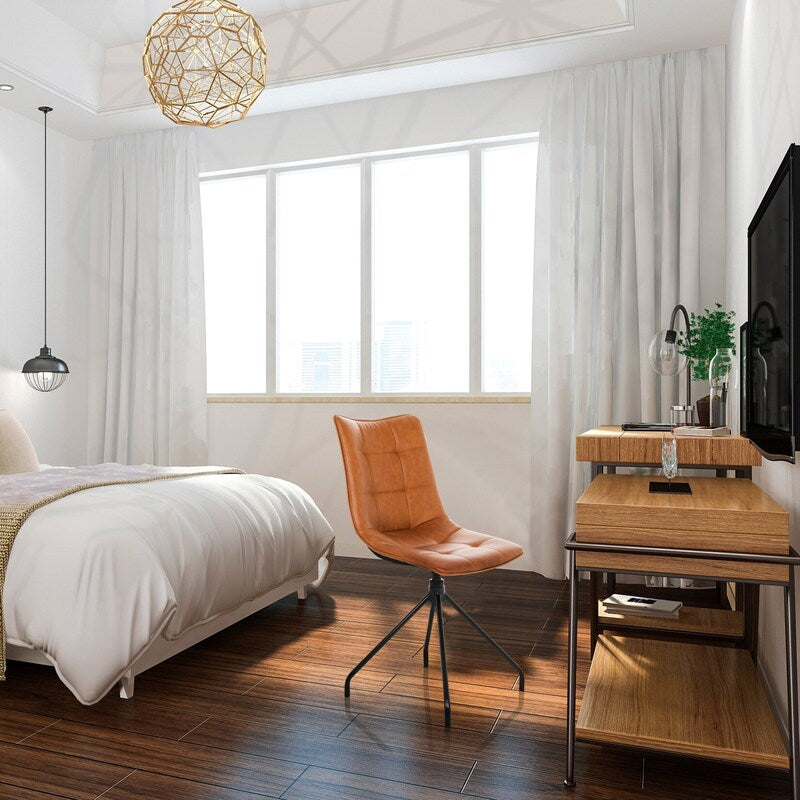 hjh OFFICE Besucherstuhl TARVISO PU braun Stuhl Kunstleder drehbar bequem - 4064323037095