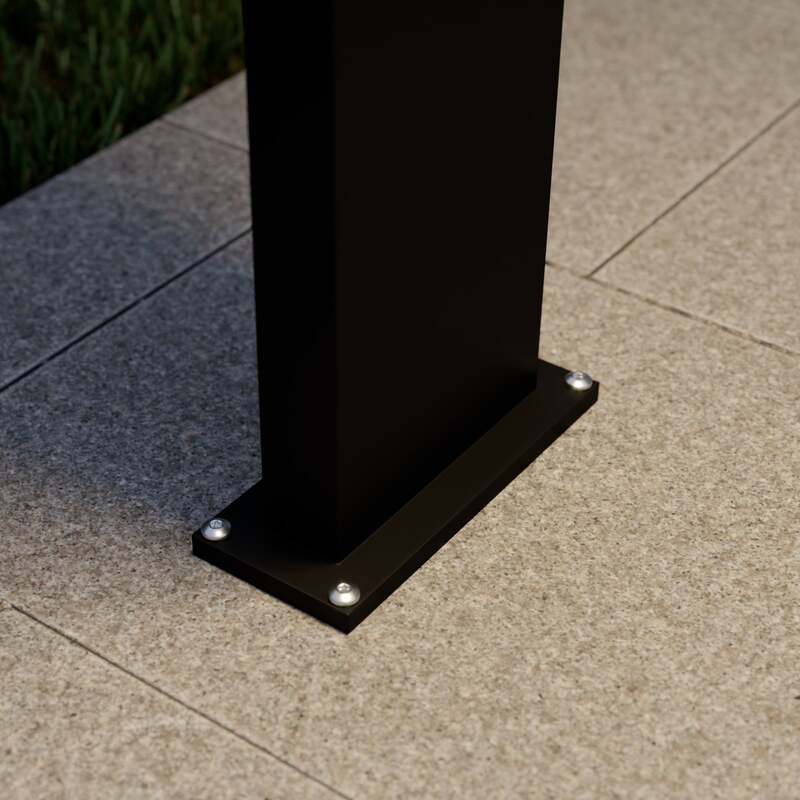 Lucande Wegeleuchte Silvan LED Gartenleuchte Pollerleuchte anthrazit 100cm - 4251096556759