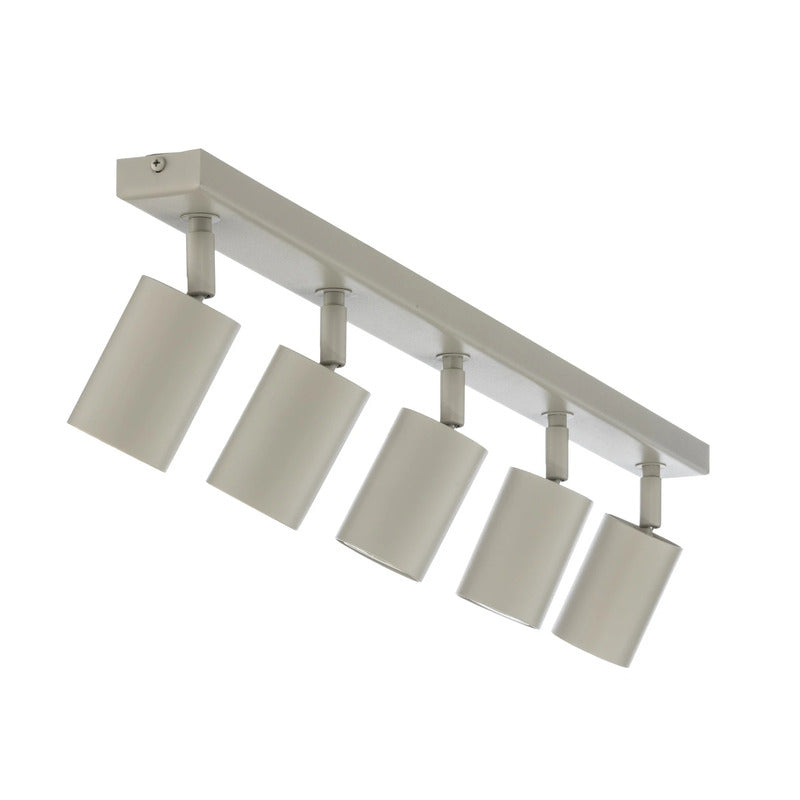 Deckenstrahler Zoom Deckenleuchte Strahler grau beige Stahl 5-flg Lampe GU10927 - 5907555378484