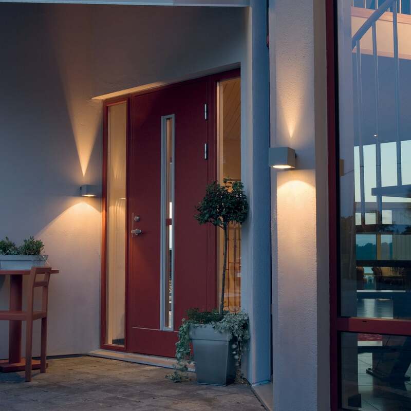 Außenwandleuchte Modena Square grau IP44 Aluminium 25W G9 Halogen - 7318307341300