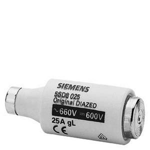 B-Ware Siemens DIAZED-Sicherungseinsatz 5SD8025 DIII 690V 25A 5 Stück Sicherung gelb
