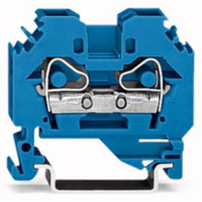 Wago Durchgangsklemme 282-104 blau 0,2-6mm² 800V 41A Zugfeder 8mm x 37mm - 4044918511117