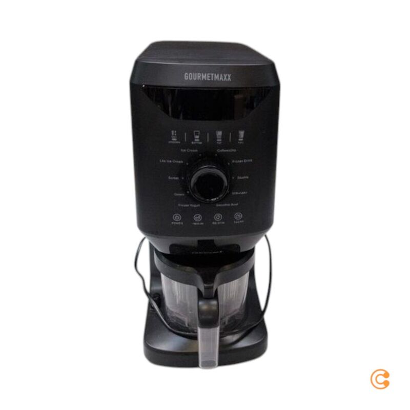 GourmetMaxx Eismaschine 800W schwarz Eismaschine für cremiges Eis 2x500ml 500ml - 4067522093077