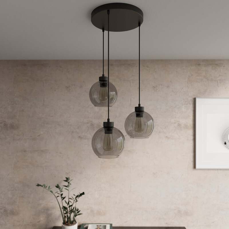 TK-Lighting Hängeleuchte Cubus LED Pendelleuchte dimmbar rauchgrau 3-flammig - 5901780528195