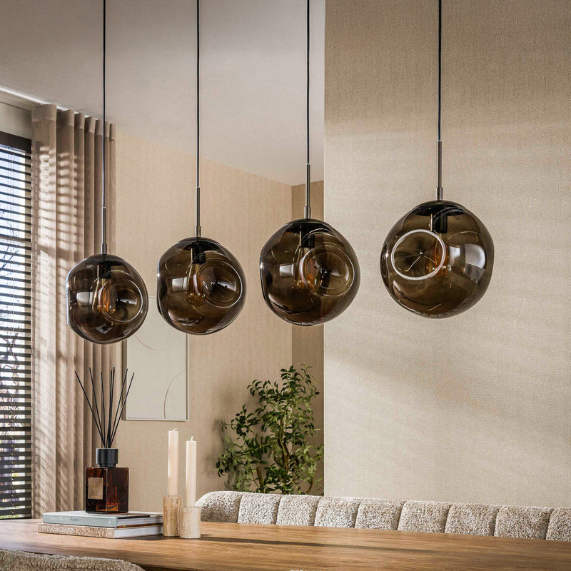 Hängeleuchte Stellar LED Pendelleuchte dimmbar 4-flammig braun 130cm E27 IP20 - 8713244174575