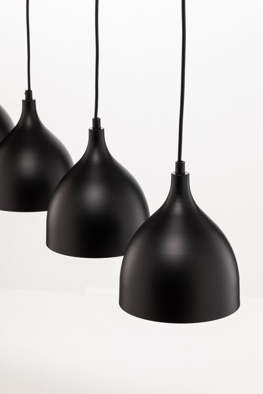 Luminex Hängeleuchte Pendelleuchte Nanu Deckenlampe vierflammig schwarz lang - 5907565918793