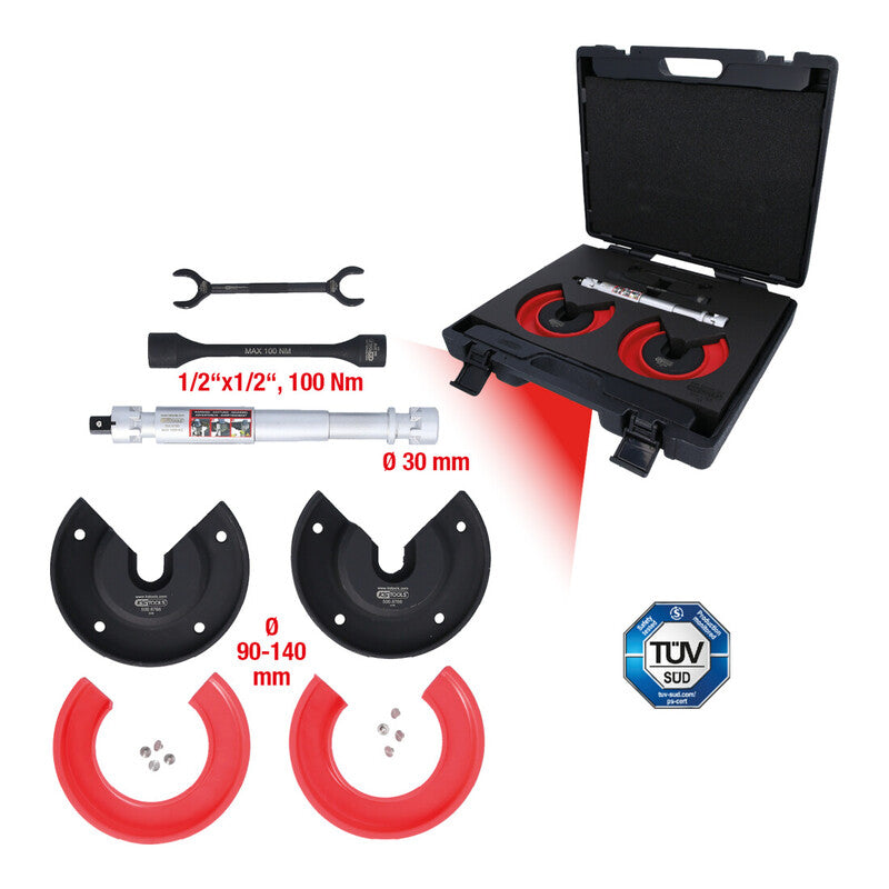 KS Tools Teleskop-Centerspanner für Audi und Seat 11-tlg Federwerkzeug 1600kg - 4042146857168