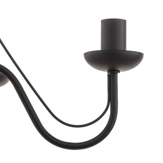 Euluna Kronleuchter Lampe Leuchte Wohnzimmerlampe Malbo fünfflammig E14 Schwarz - 5902349215174