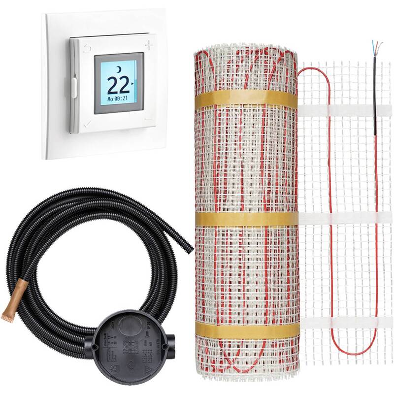 Dimplex Fußbodenheizung Heizmatte Dünnbettheizmatte Set Thermostat 2R 2,1m2 340W - 4015627378131
