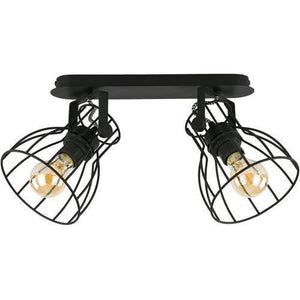 B-Ware TK LIGHTING Deckenleuchte Lampe ALANO 2121 Schwarz Flach E27 2-flg