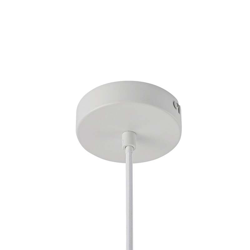 Lindby Hängeleuchte Pendelampe Helin weiß Textil Ø 70 cm 3 x E27 LED Leuchte - 4255830905124
