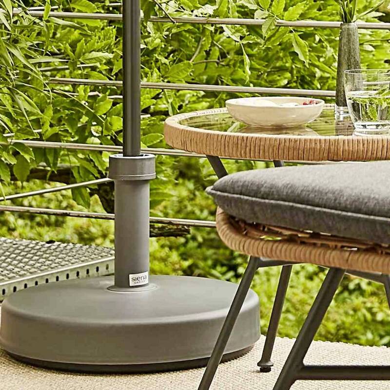 Siena Garden Schirmständer Füllfuß 25kg anthrazit mit Supergrip-Überwurfmutter - 4019111009891